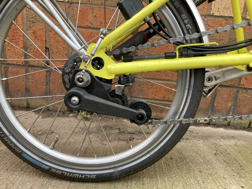Brompton C Line 6 Speed Folding Bike Low Handlebar S6R - Black/Yellow
