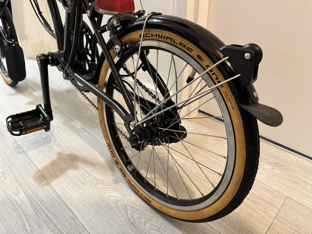 Brompton P Line Urban Mid Handle Bar Folding Midnight Bike - Black