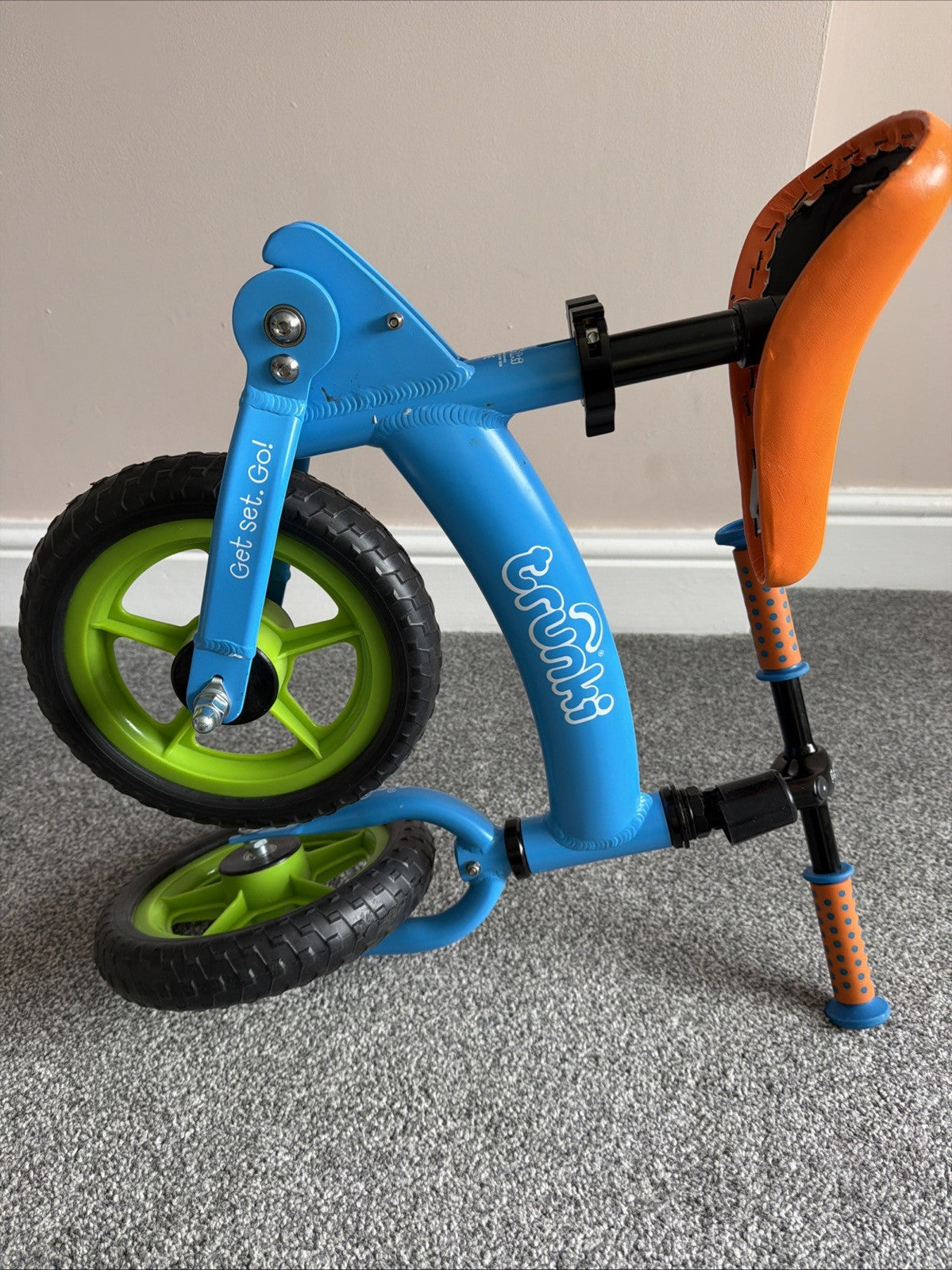 Trunki Folding Balance Bike 12" Hard Wheels - Blue