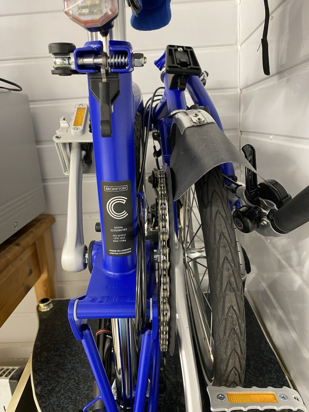 Brompton C Explored Line Folding Bike 16in  Piccadilly Blue with 6 speeds.