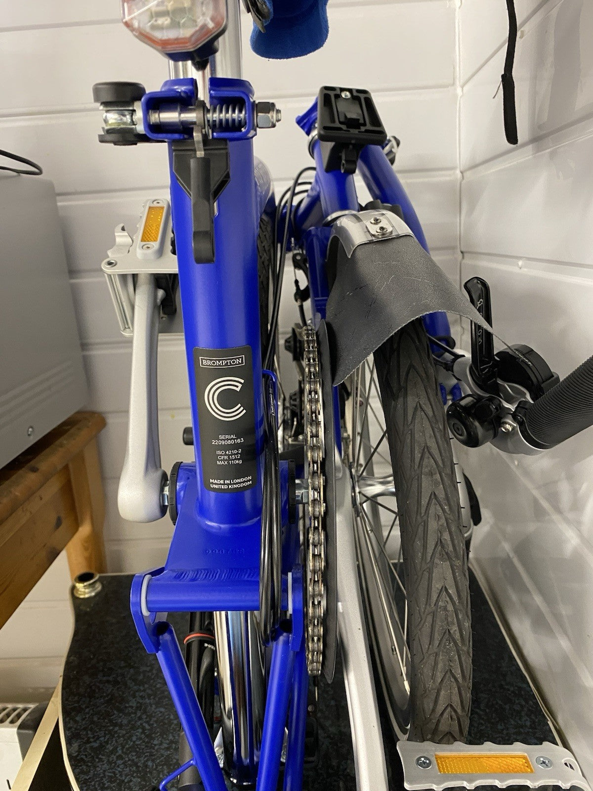 Brompton C Explored Line Folding Bike 16in  Piccadilly Blue with 6 speeds.