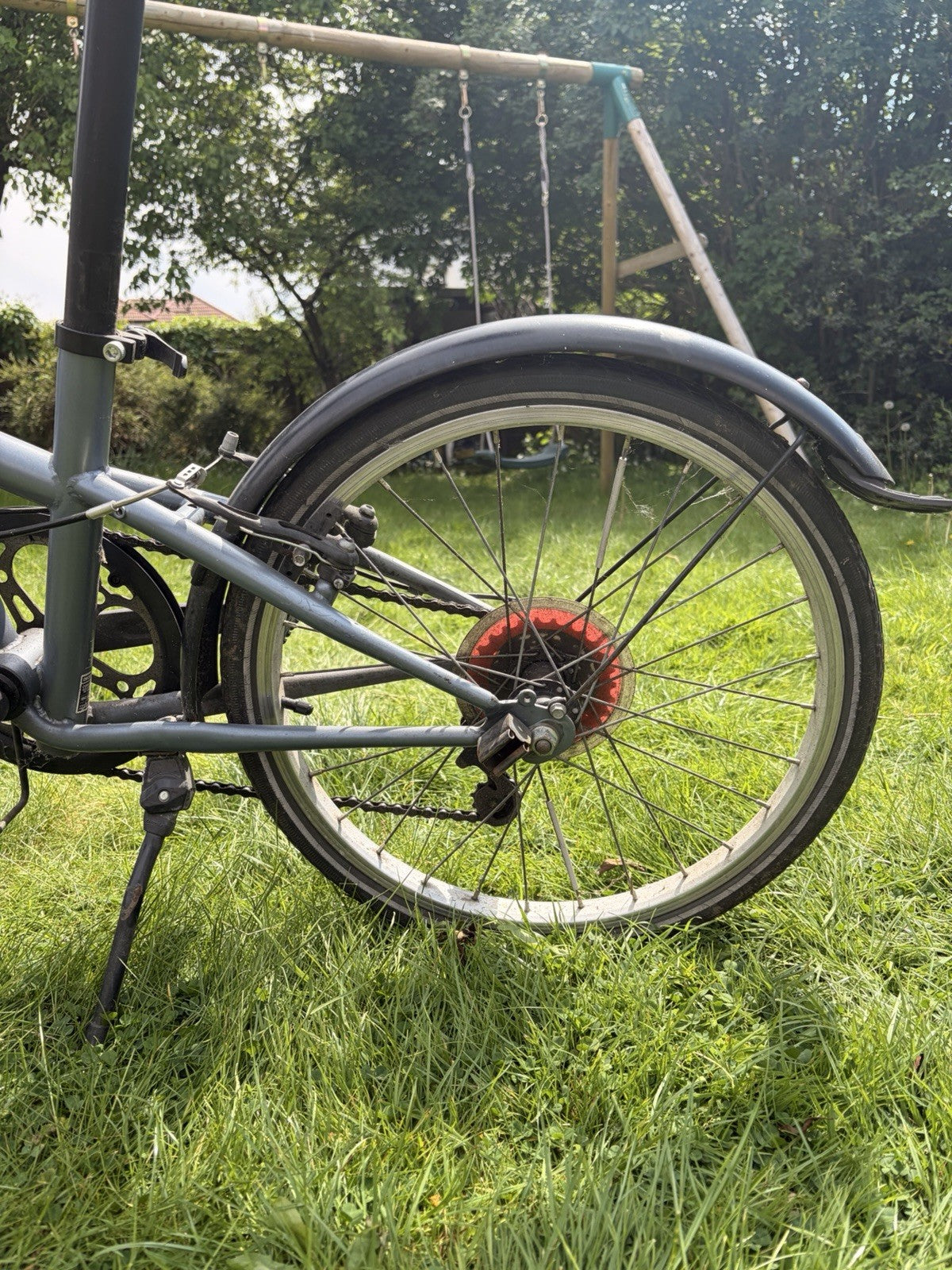 B'Twin Folding Bike Dark Blue Decathlon 20" Wheels Used