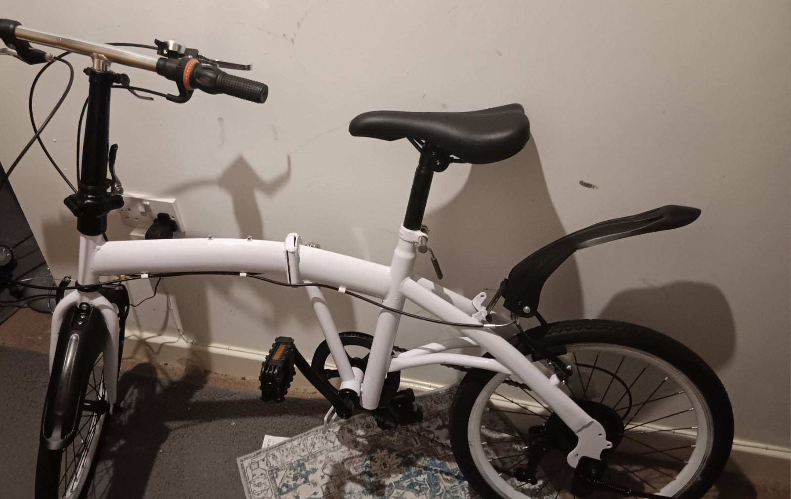 White Folding Bicycle 20 inch Wheel Compact Adult Foldable City Commuter BikeNEW