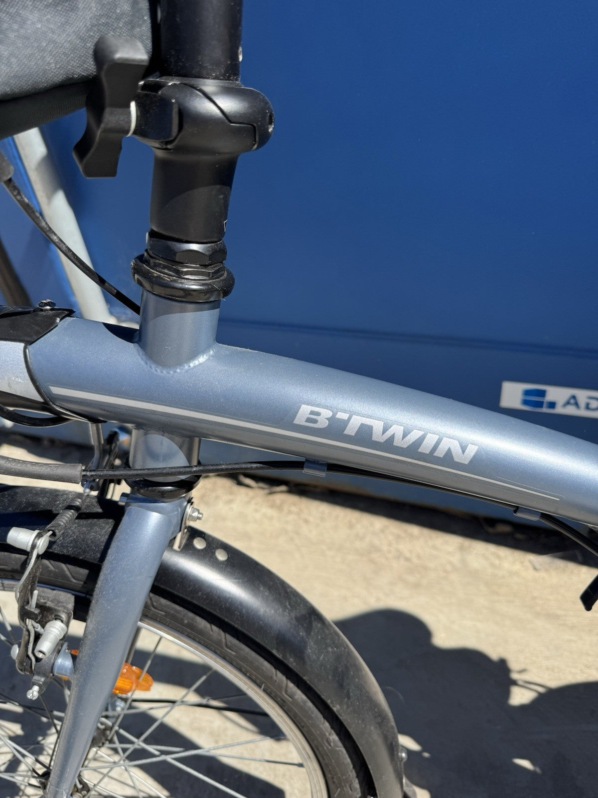 B'Twin Tilt 120 Folding Bike - Grey - in excellent condition