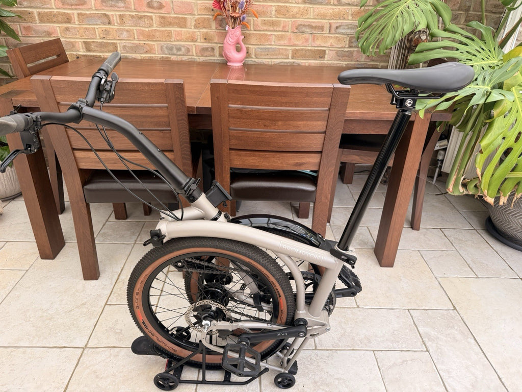 Brompton G Line 8-Speed Roller Frame Traildust White, Size Medium
