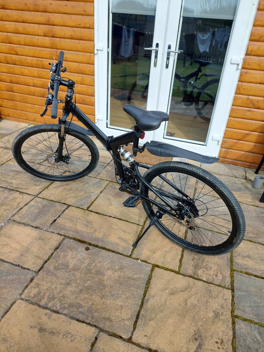 26 inch Folding Bikes Mens Mountain Bike Full Suspension Disc Brake Bicycle