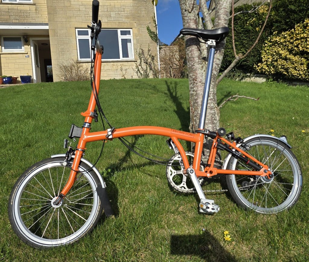 Brompton M6L folding bike, Orange 2019 / 2020 Light use