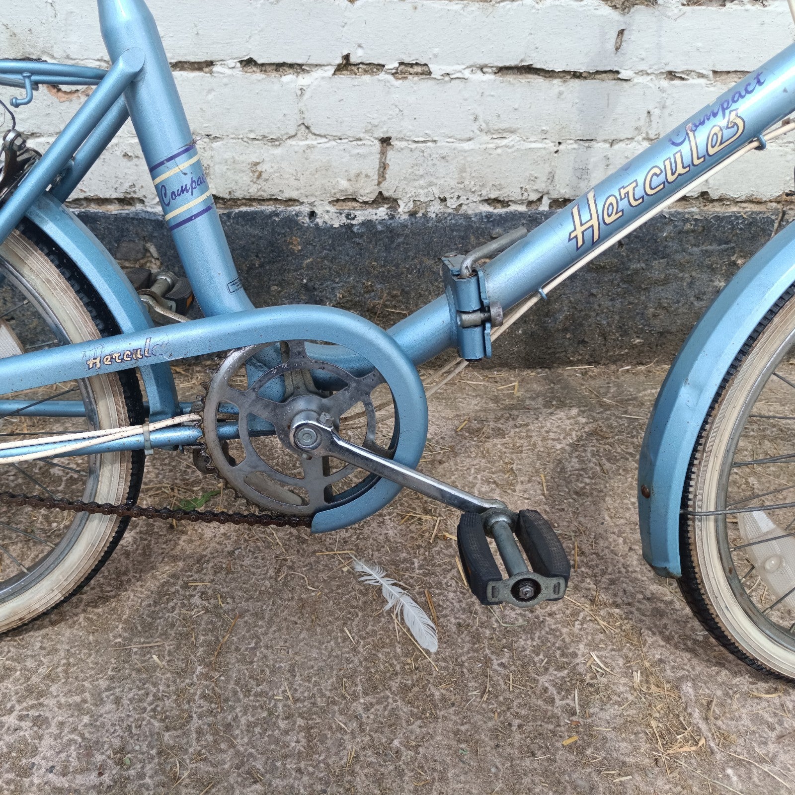 Vintage Hercules Compact folding bike Stowaway Shopper fold Raleigh Retro 1970