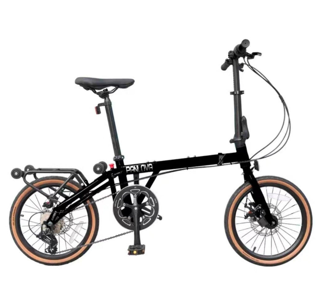 Folding Bicycle 16" Wheel Alloy 6SP Shimano Gear,3-Way Folding,DualDisc-16AF01BL