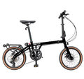 Folding Bicycle 16" Wheel Alloy 6SP Shimano Gear,3-Way Folding,DualDisc-16AF01BL