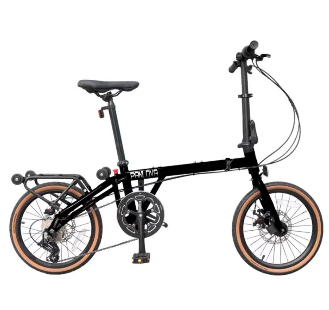 Folding Bicycle 16" Wheel Alloy 6SP Shimano Gear,3-Way Folding,DualDisc-16AF01BL
