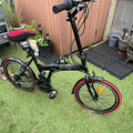 Ecosmo 20in Folding Bike V-Brake Mudguards Kickstand Derailleur Black/Red