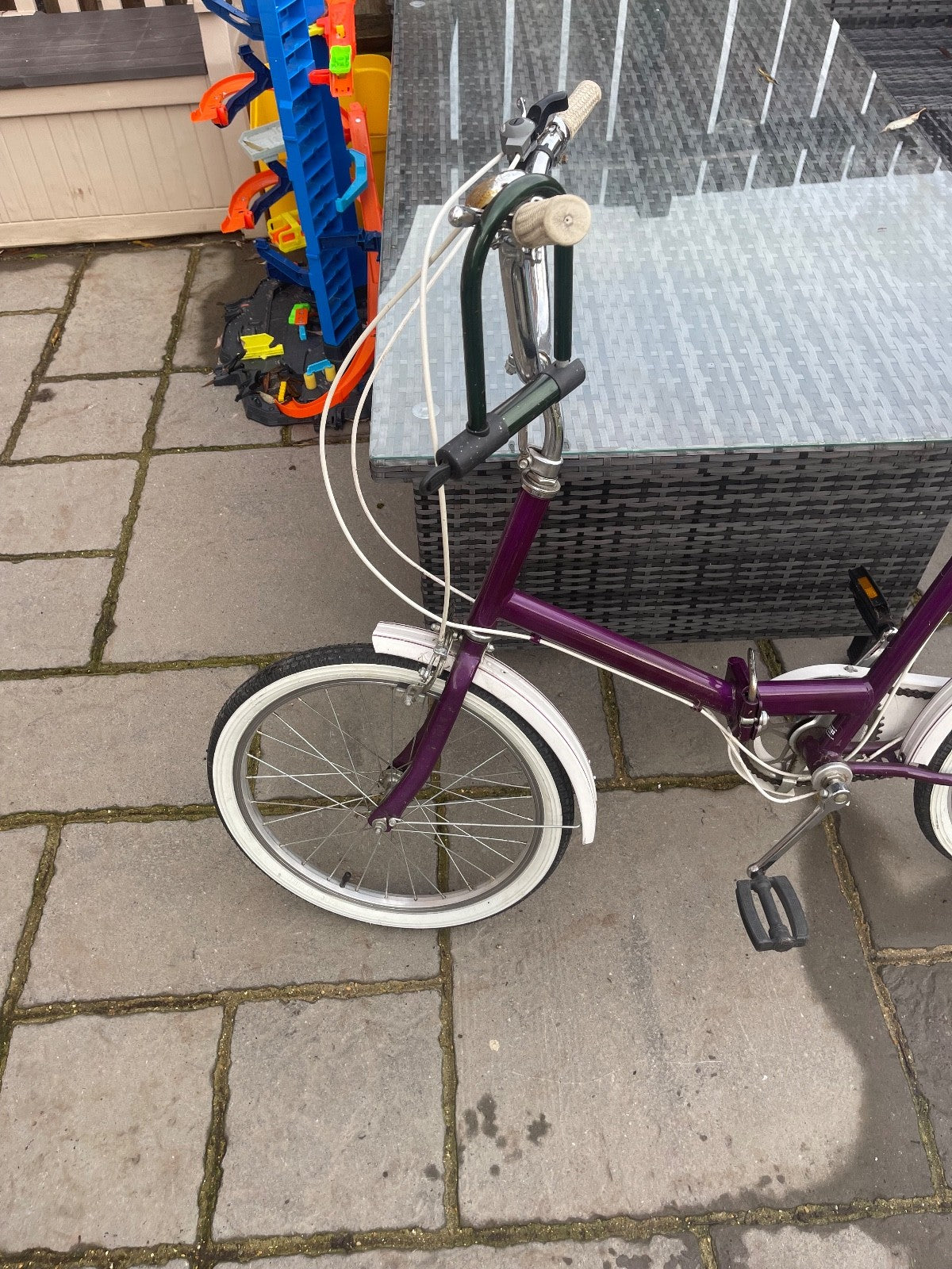 Vintage retro Raleigh Compact folding bike 3 speed Stowaway Shopper fold up bike