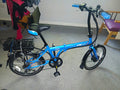 Bollus CH22 20in Blue Folding Bike V-Brakes with Rear Rack & Mudguards