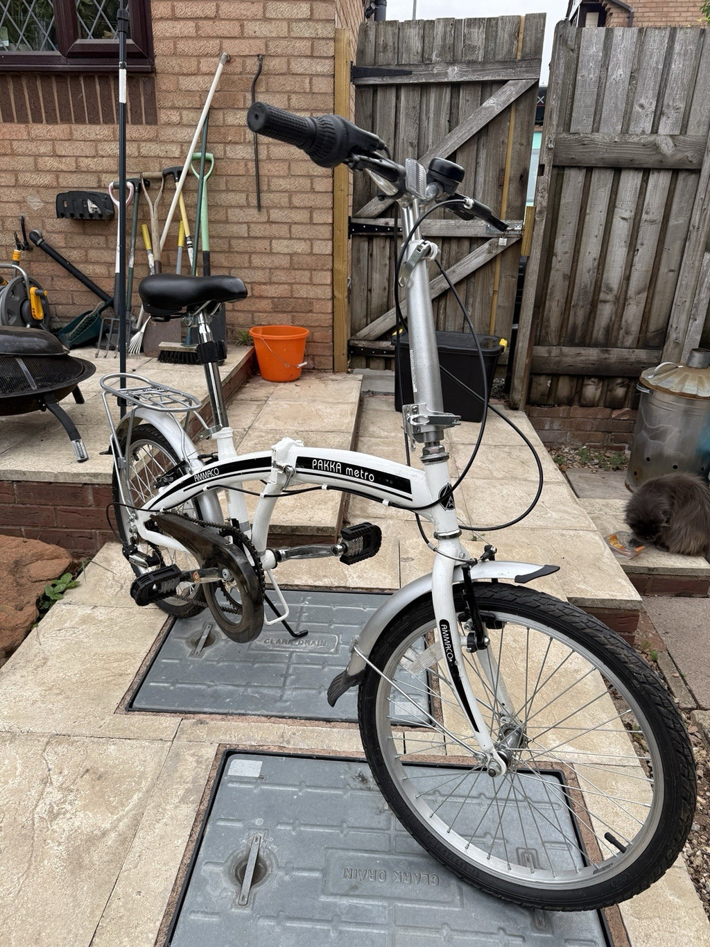 Ammaco Pakka Metro Folding Bike 20" Wheel, White