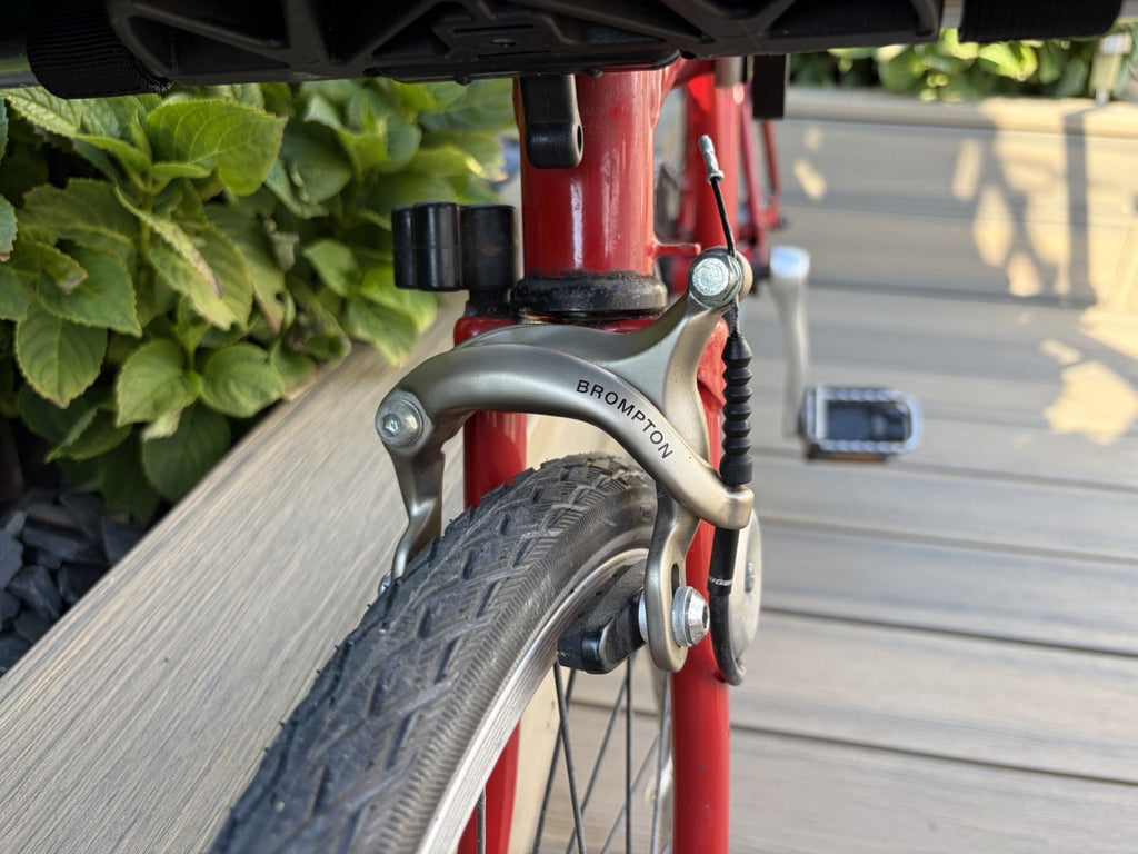 Brompton Red Folding Bike 3-Speed Bicycle