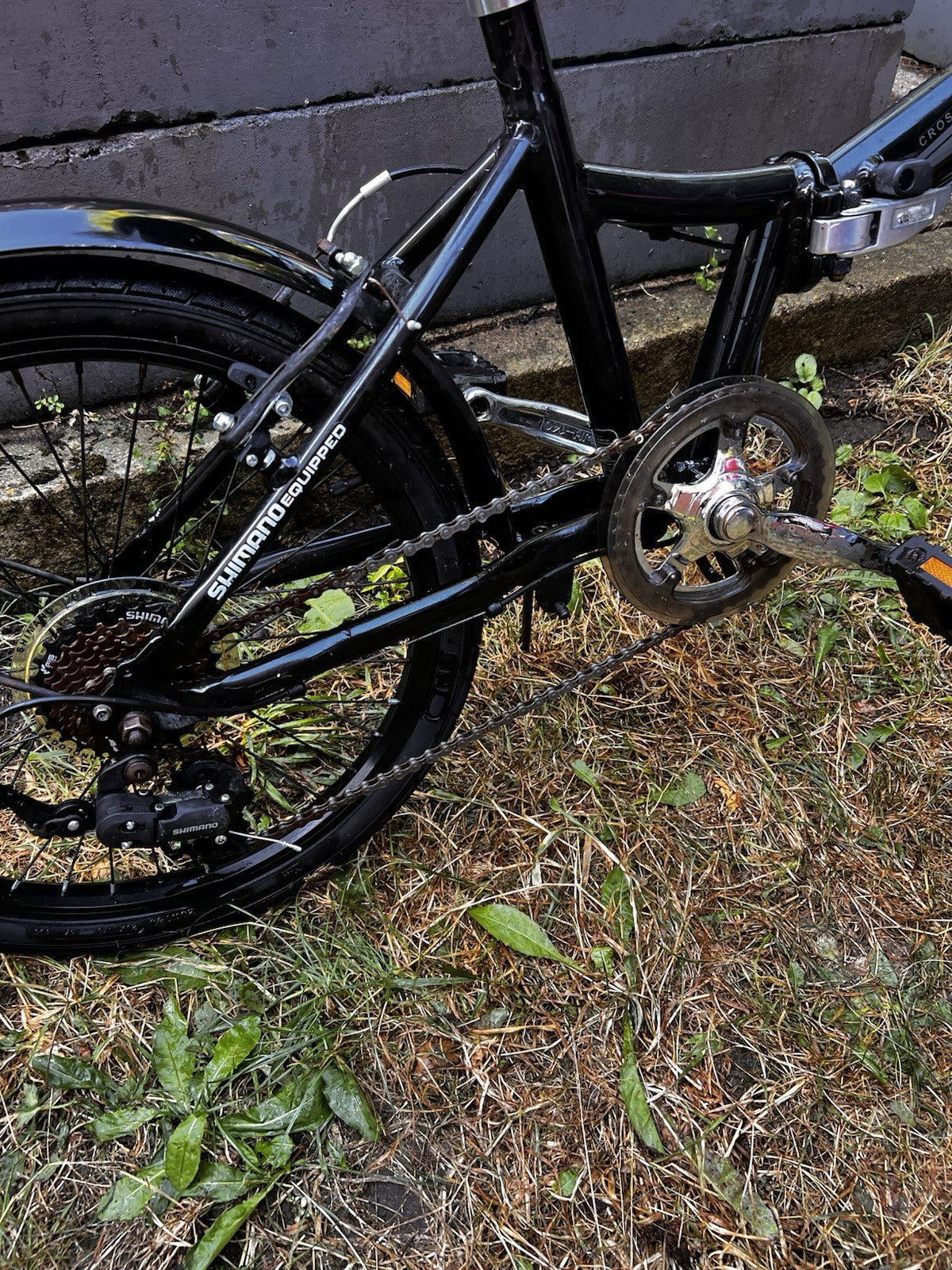 Cross 20” Folding Bike Shimano 7 Speed Adult Bicycle Black Foldable