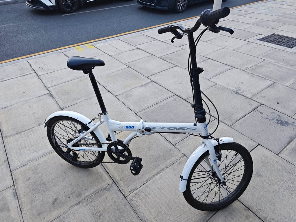 Cross CRF300 20in Folding Bike 7-Speed V-Brake White