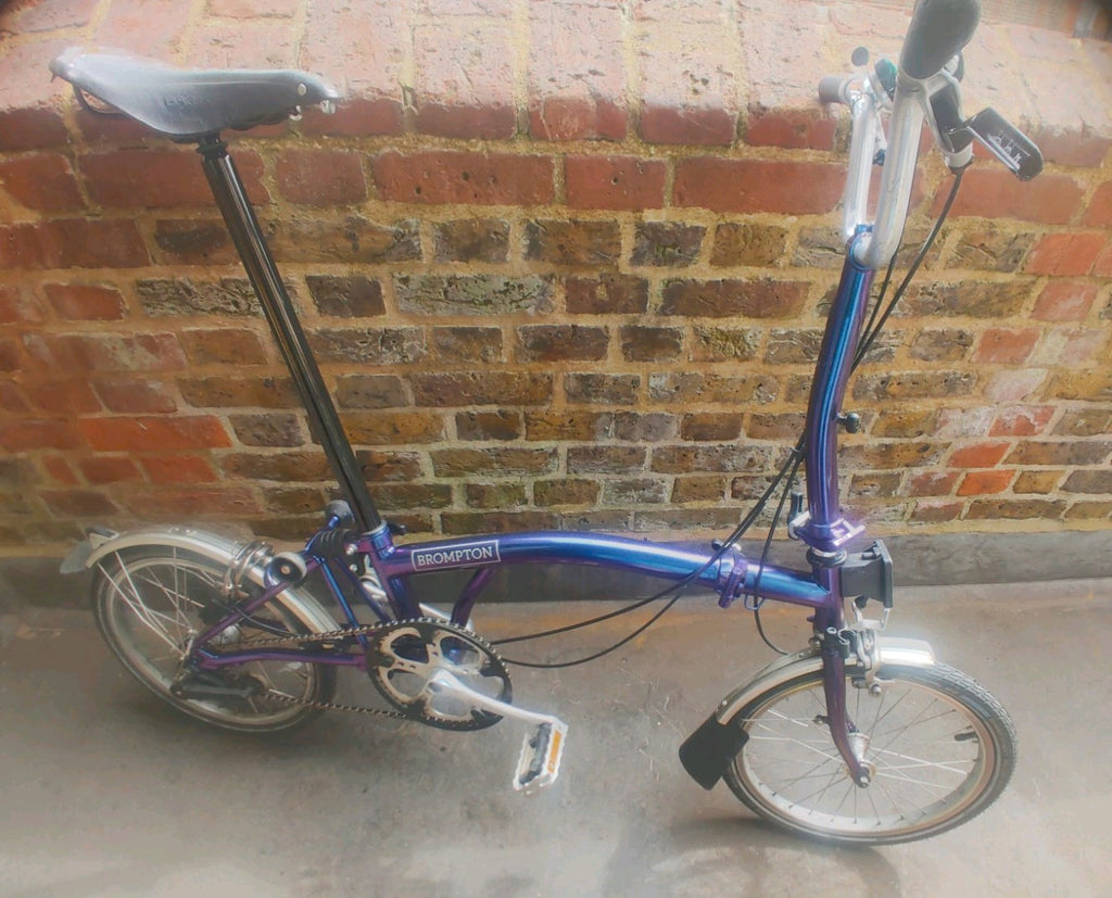 Beautiful Brompton 3 Speed With Extended Seatpost