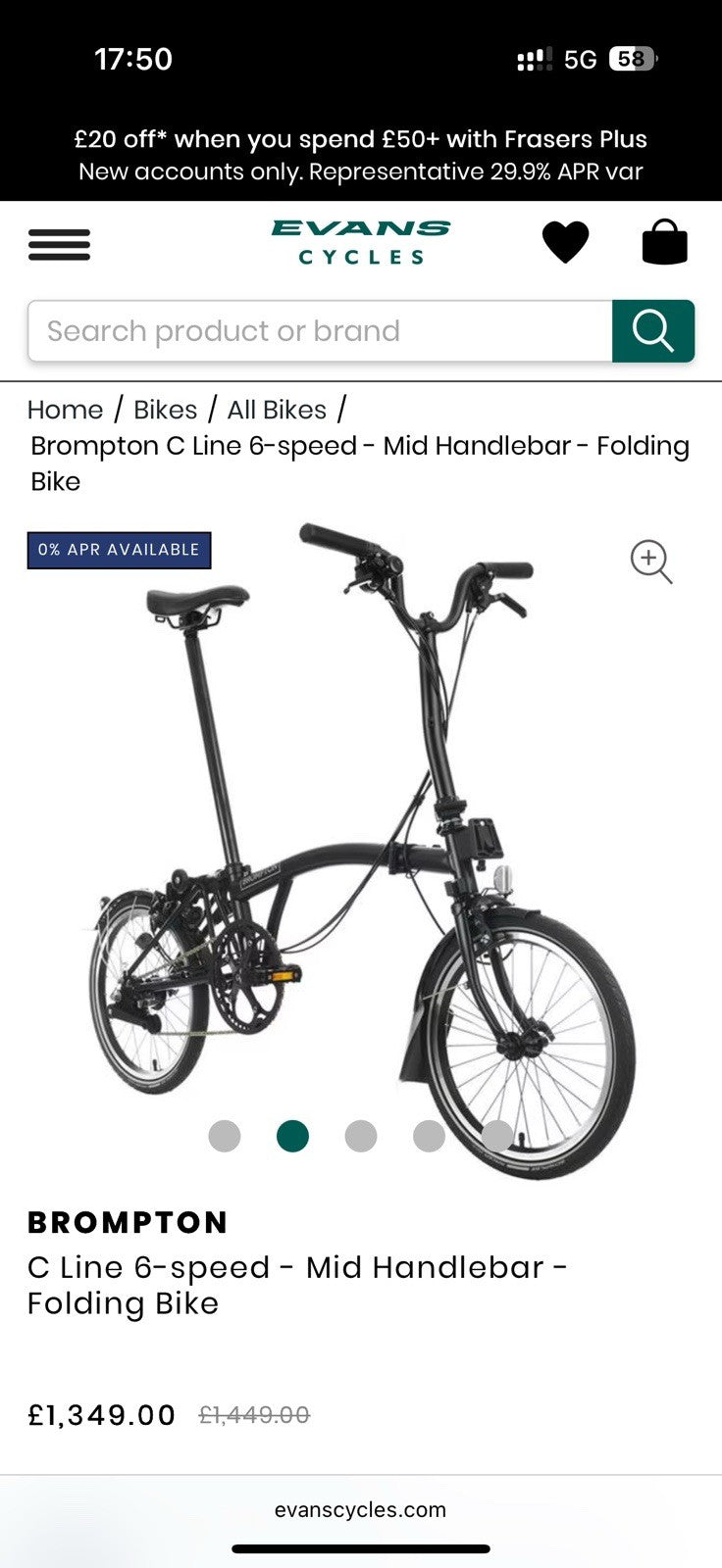 Brompton C Line 6 Speed Mid Handle Bars Brand New Boxed And Sealed.