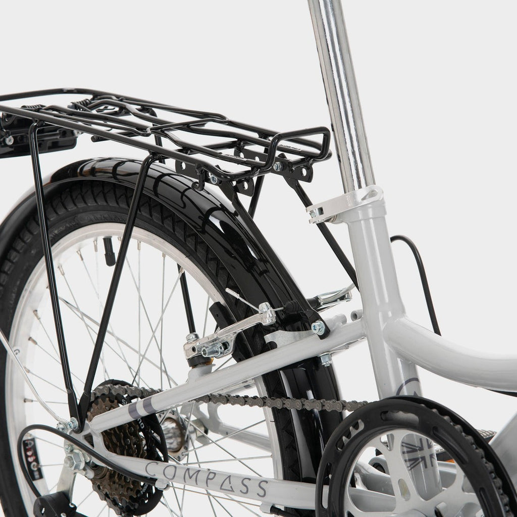 Compass Northern Folding Bike 20” wheels White and blue RRP £169