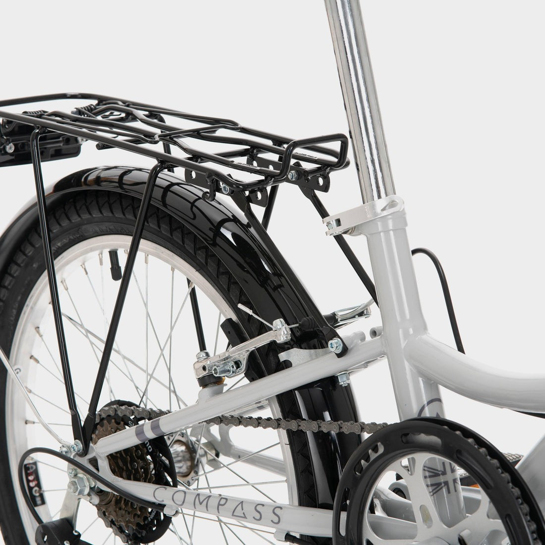 Compass Northern Folding Bike 20” wheels White and blue RRP £169