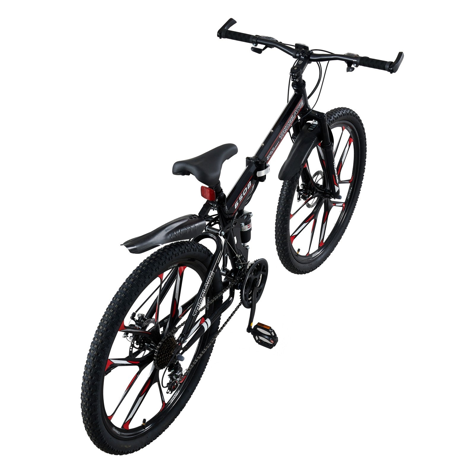 Folding Mountain Bike 27.5Inch Bikes 21 Speed Full Suspension Bicycle Men Women