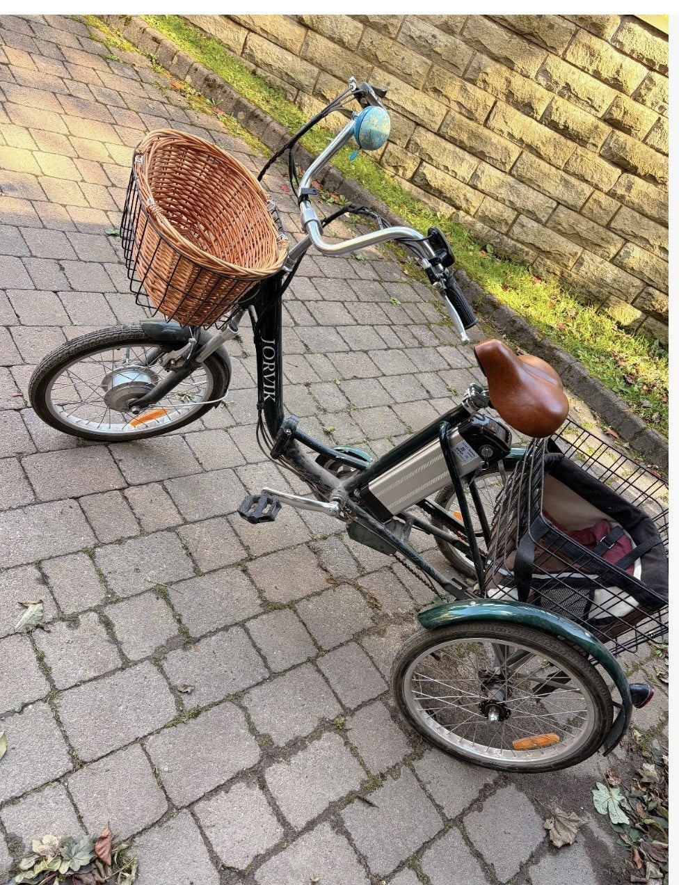 Jorvik Electric Folding Tricycle In Perfect Condition In  Green With Basket