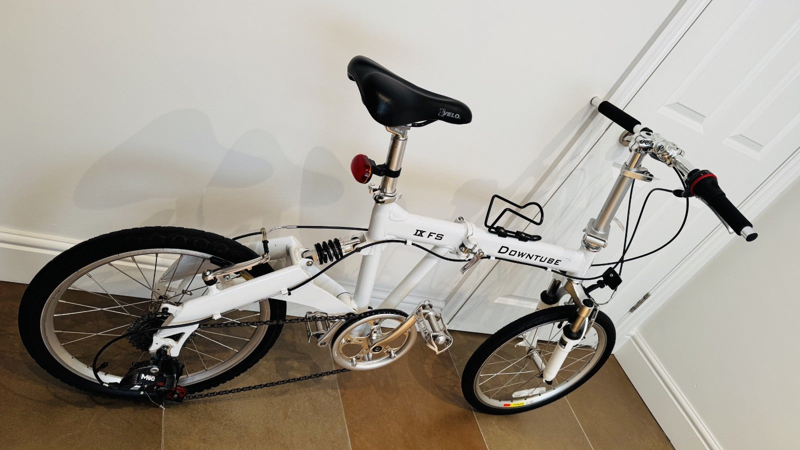Downtube 9FS Full Suspension Folding Bike - White 20" Excellent Used Condition