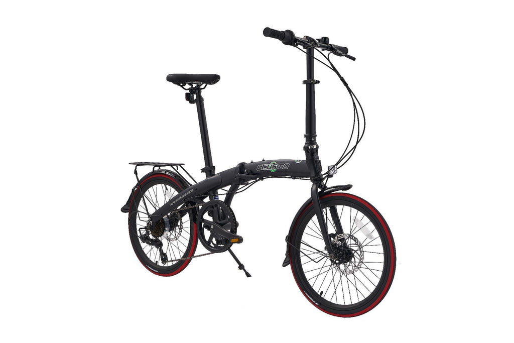 Ecosmo 20" Wheel Lightweight Alloy Folding Bicycle Bike 7 SP Disc, 12kg-20AF09BL