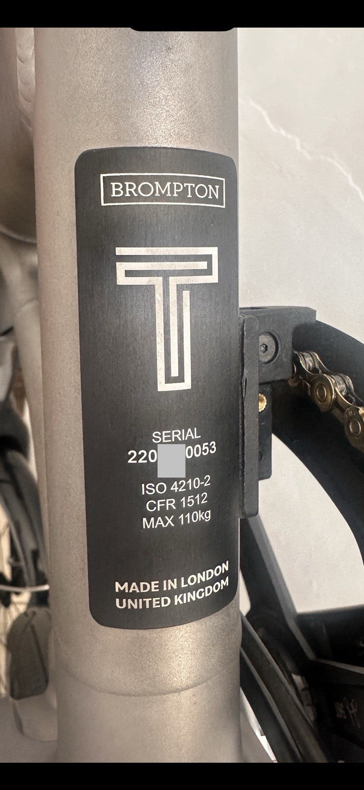Brompton T Line, 4 Speed, First Edition, Titanium and Carbon, Folding Bike