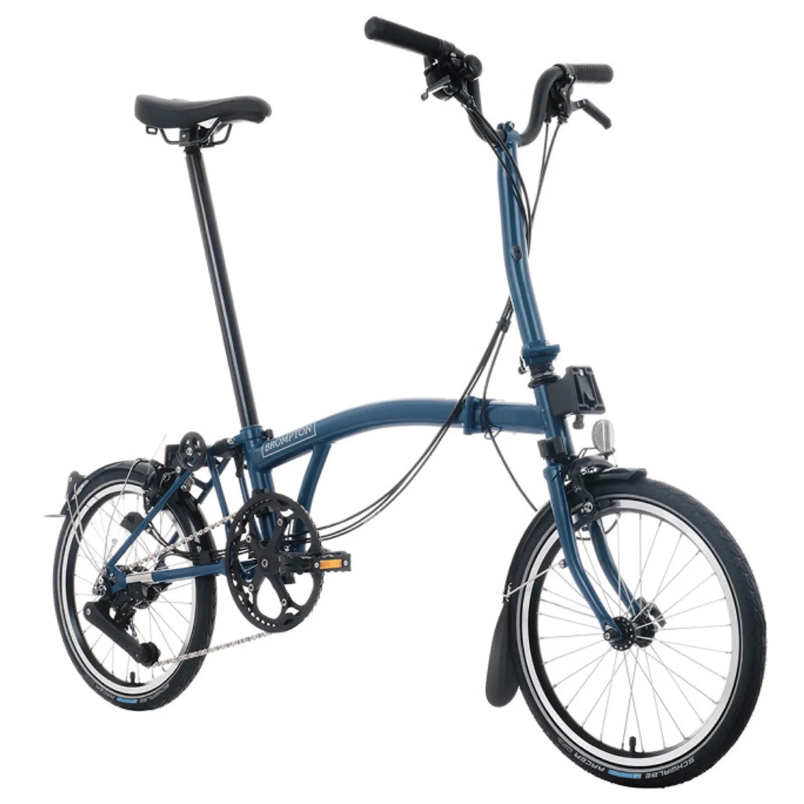 Brompton C Line 12 Speed Mid Bar Folding Bike Ocean Blue
