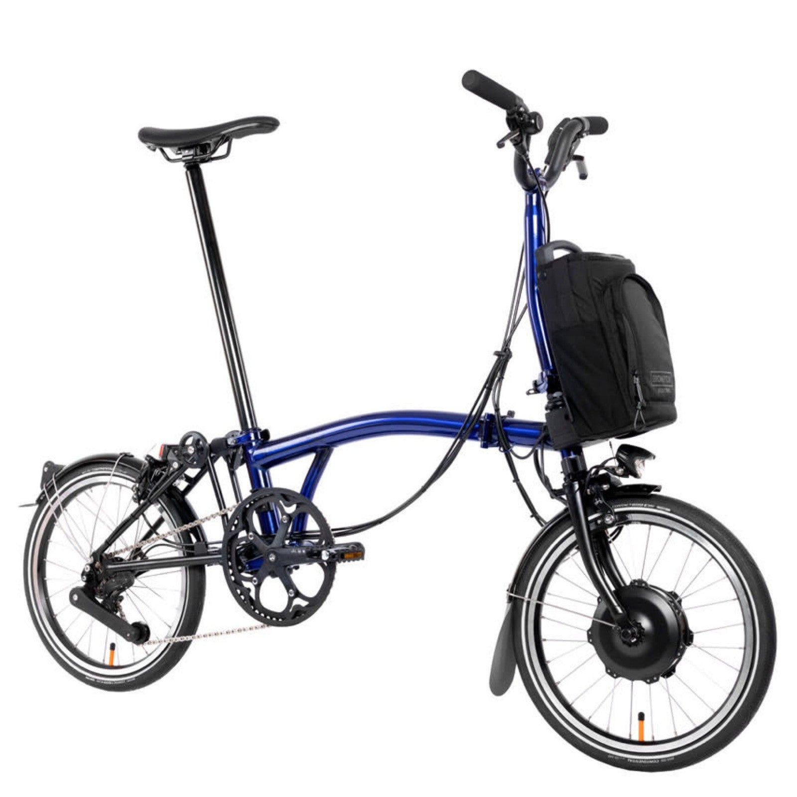 Brompton Electrc P Line 12 Speed M Folding Bike - Blue Lacquer 2025 EXC CONDTN