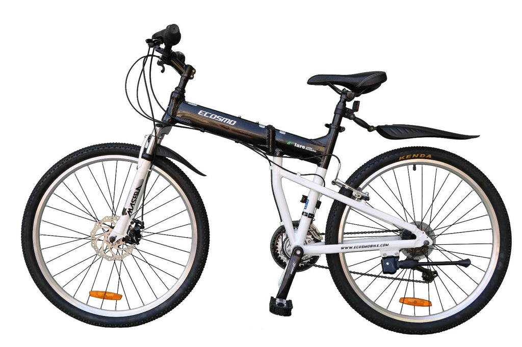 ECOSMO 26" Alloy Folding Mountain MTB bike,21 SP Shimano, Front Disc  -26AF18BL