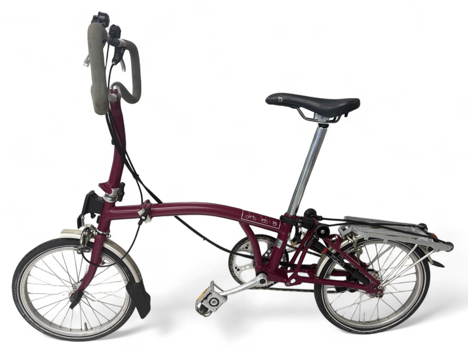 Brompton C Line P6R (6 Speed) folding bicycle - Claret