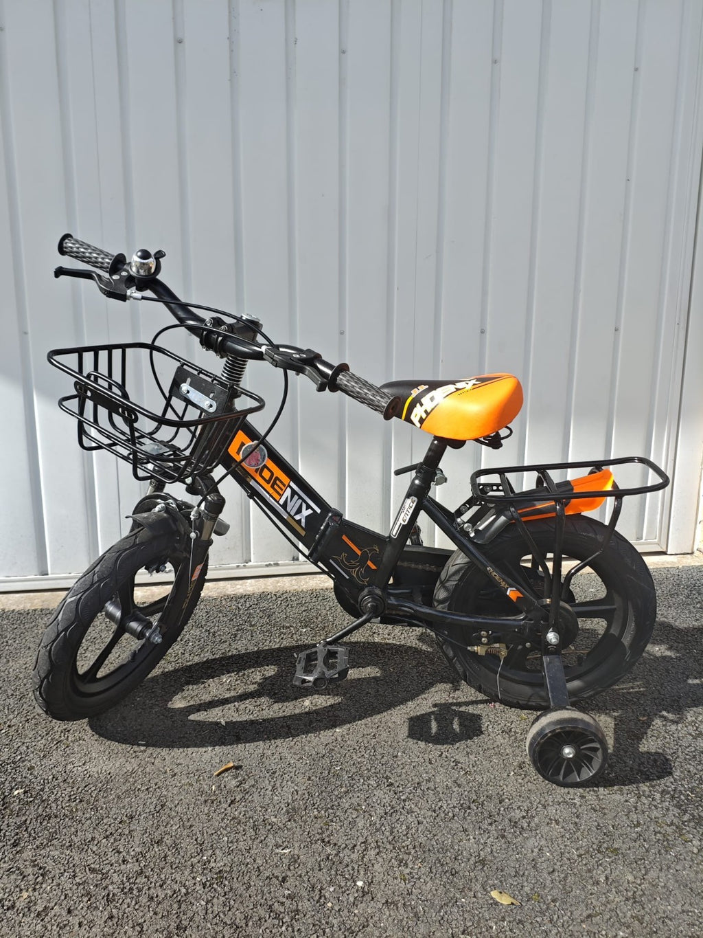 Sturdy Foldable 14-Inch Kids Bike with Stabilisers