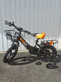 Sturdy Foldable 14-Inch Kids Bike with Stabilisers