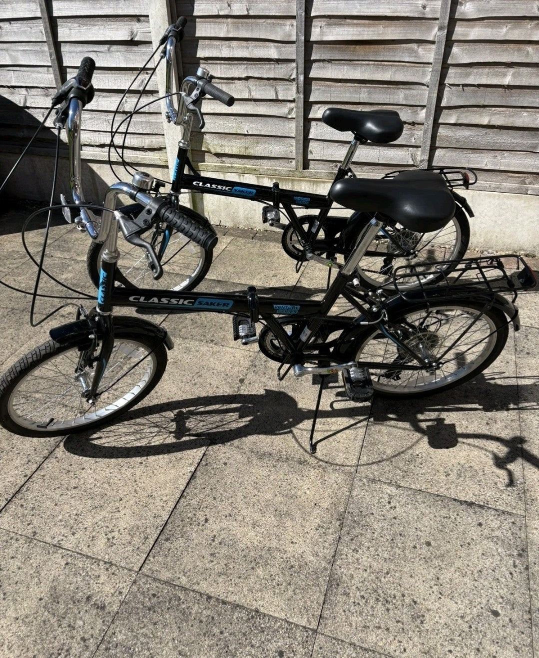 2 x Adults Black Classic Saker Folding Bike Venture Series 20" Shimano 6-speed