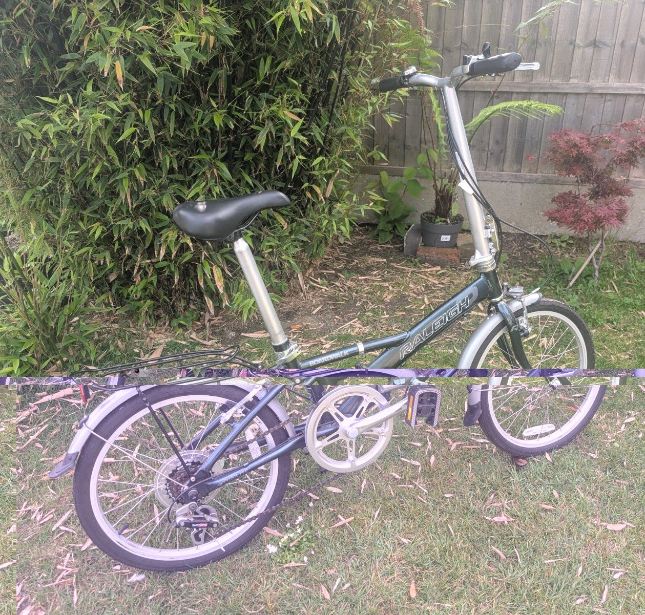 Raleigh Boardwalk Alloy Folding bike,6 spd,20" Shimano gears commuter bicycle