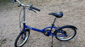 Apollo Touch 20in Blue Folding Bike 1 Speed V-Brakes Mudguards Kickstand