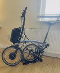 Brompton Folding Bike 16in Grey/Black Rear Rack Mudguards Front Bag