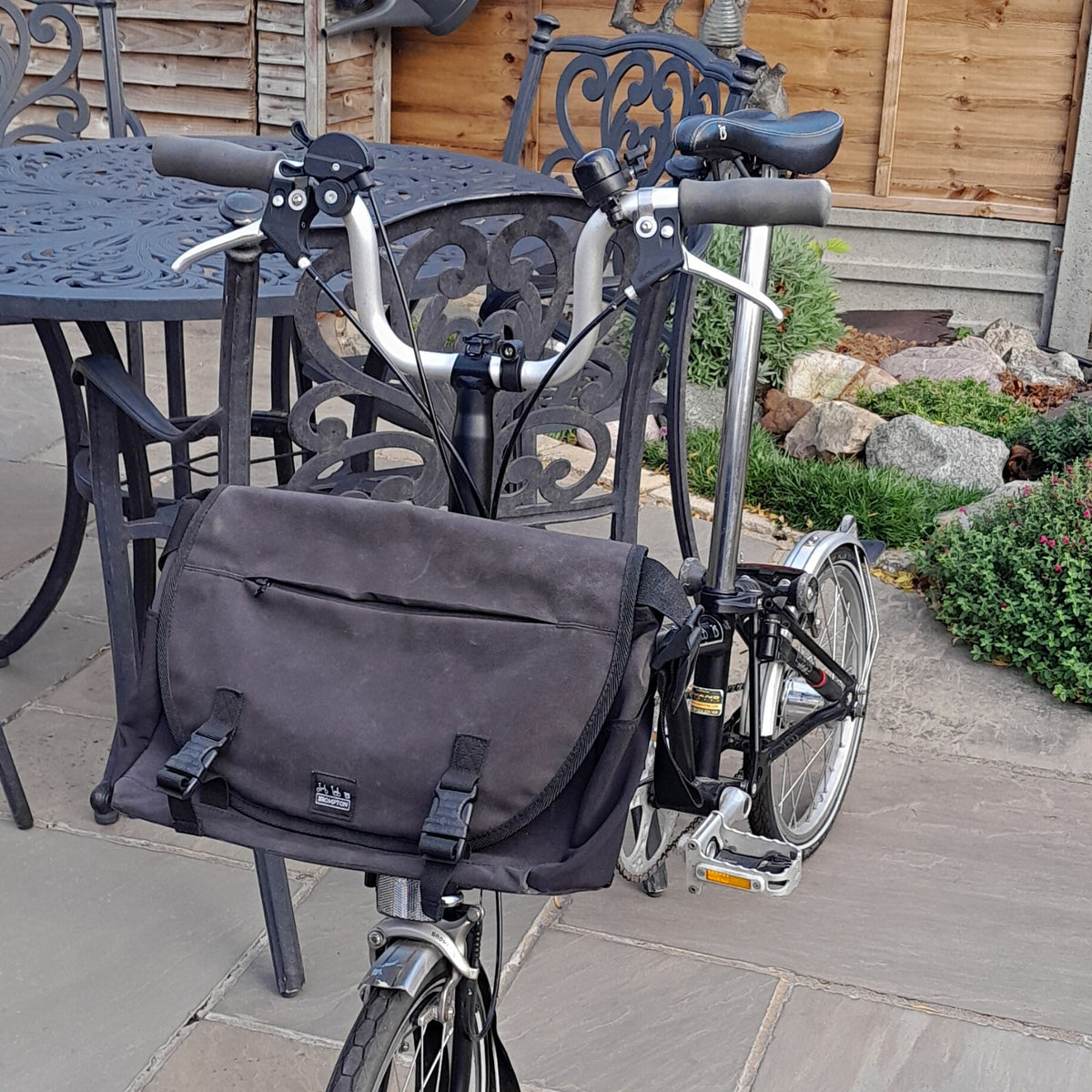 Brompton Folding Bike 16in Black with Mudguards, Reflectors, Derailleur Gears