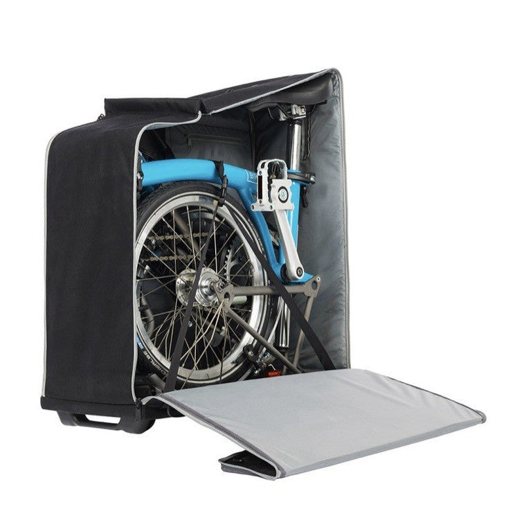 Brompton C Line 2 Speed Matcha Green 2023 with brompton bag and pump