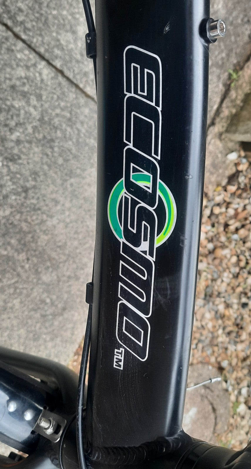 Ecosmo Folding Bike 20in Black, Mudguards, Rear Rack, 7-Speed, Reflectors