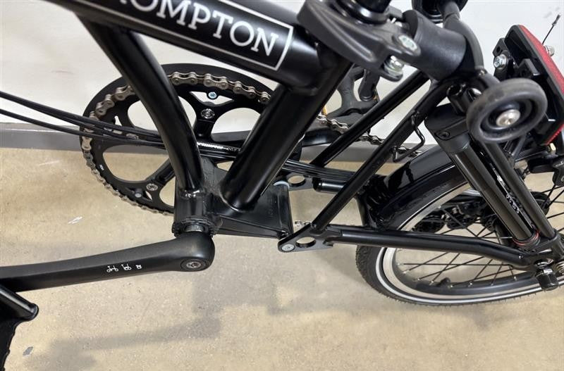 Brompton C Line 6 Speed 2023 Mid Handlebar Folding Bike - Matt Black