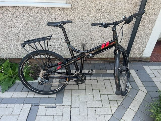 Just serviced Tern Joe folding bicycle - new chains and cables.