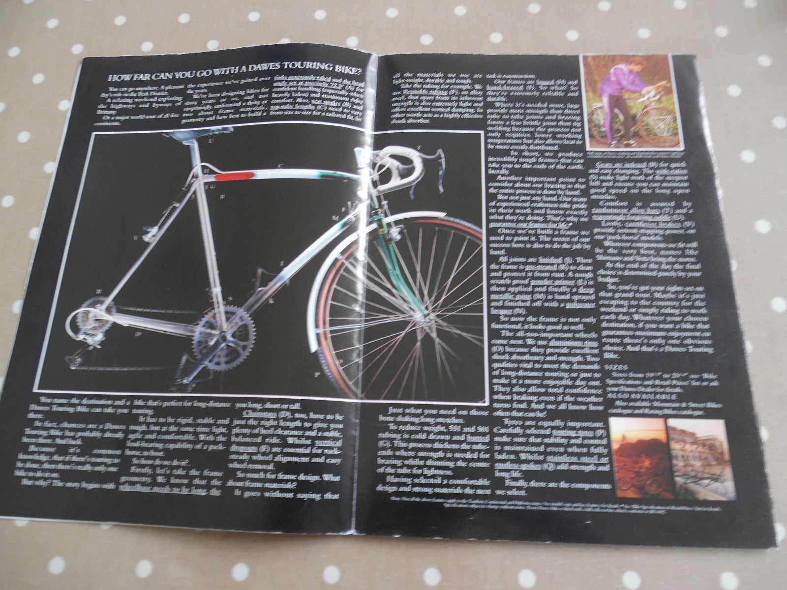 Dawes Cycles 1992 Touring/Tandem & Mountain/Street Brochures fold out type