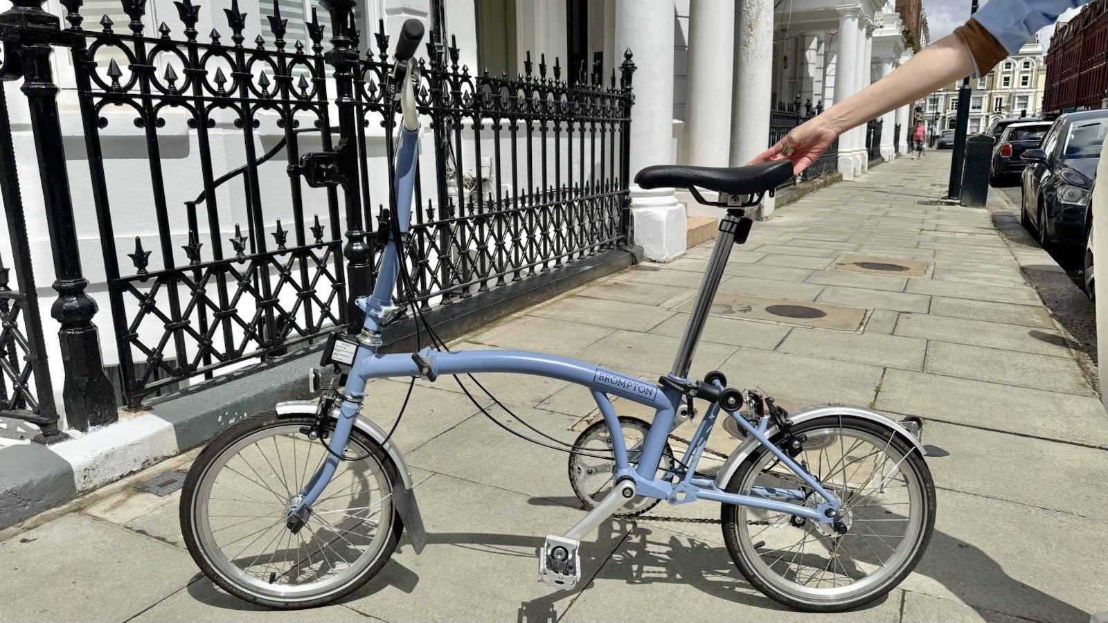 Brompton Folding Bike 3-Speed cloud blue