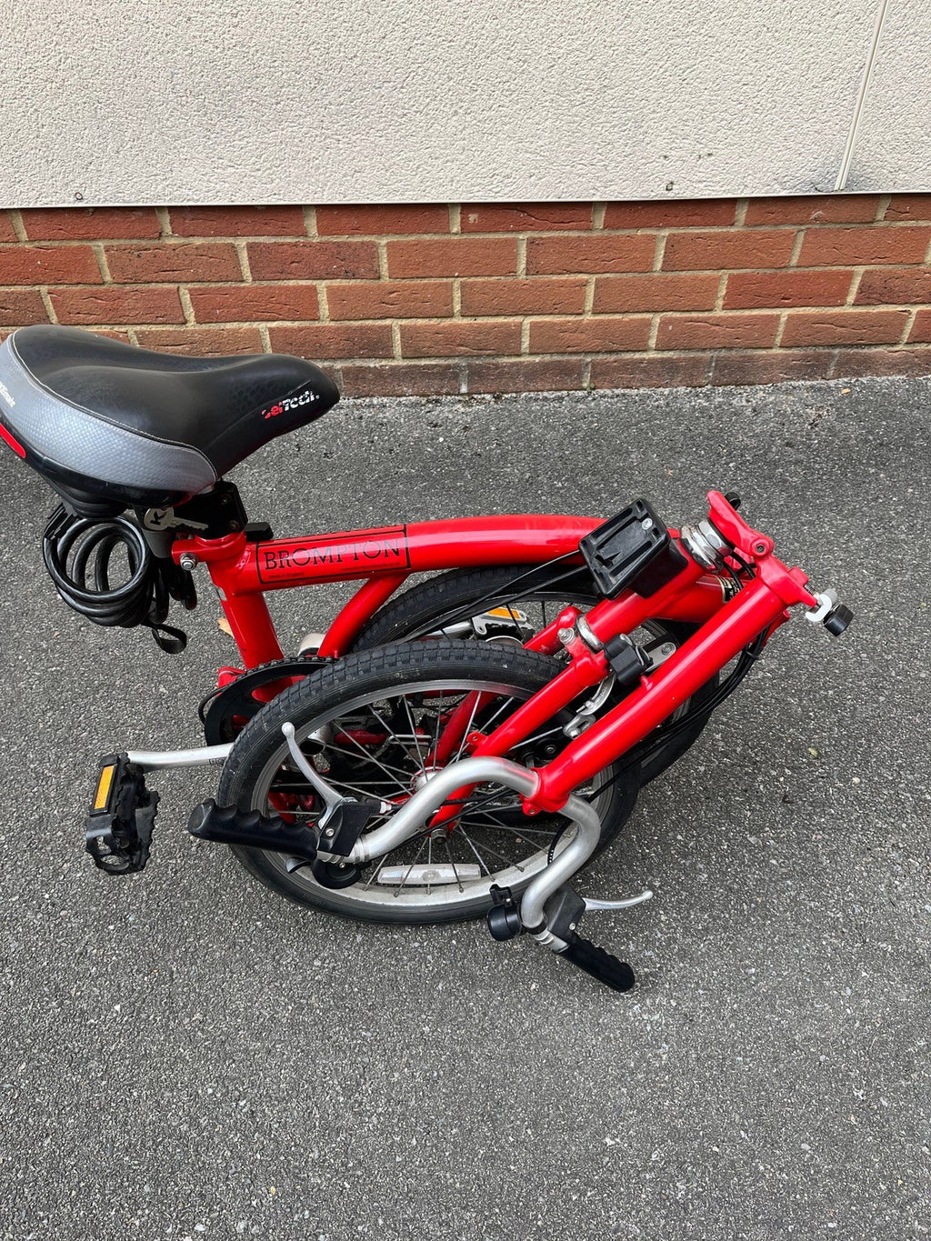 Brompton Red 3 speed M3L folding bike bicycle