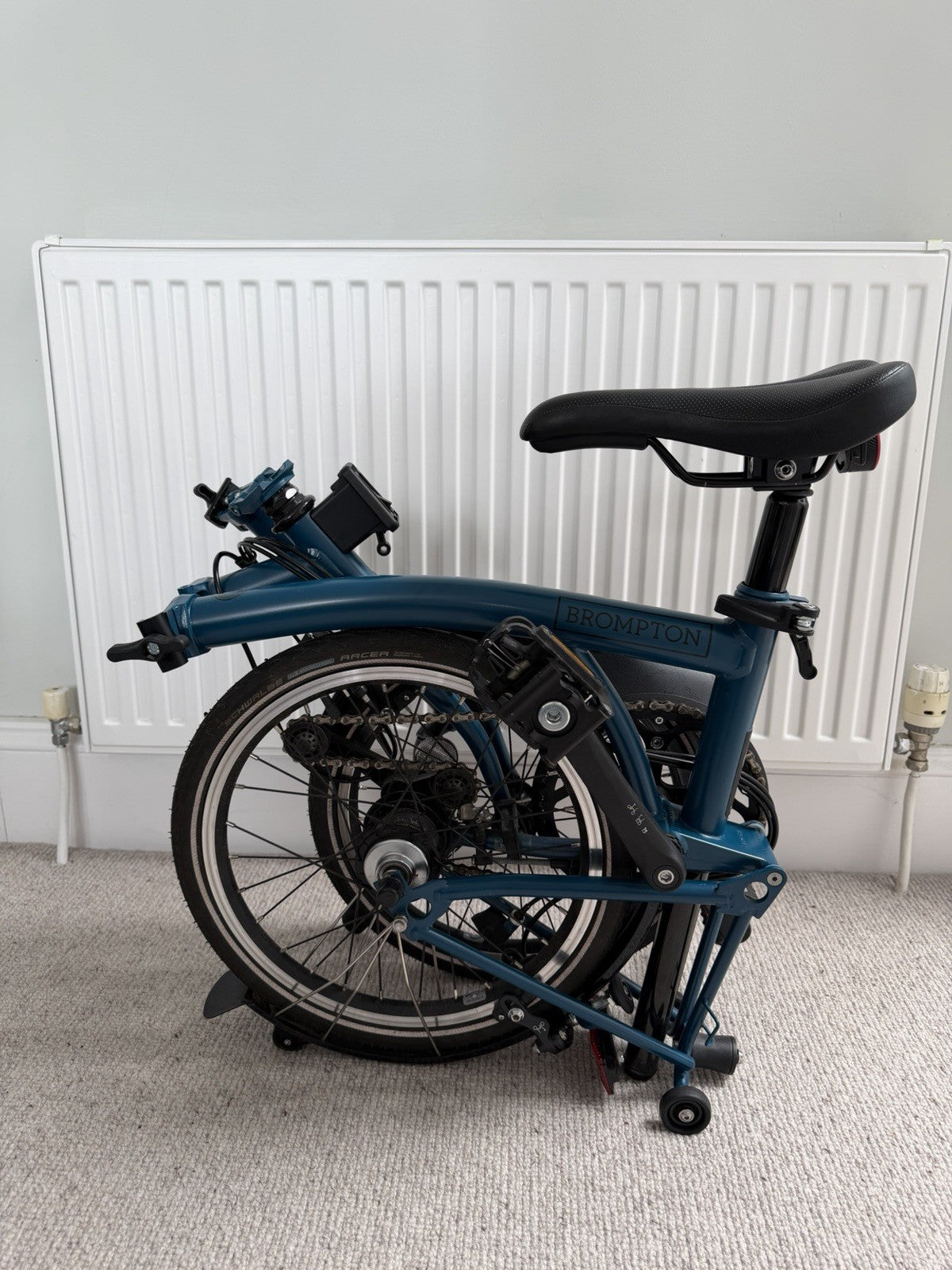 Brompton C Line Explore 2023 Mid Handle Bar - Ocean Blue